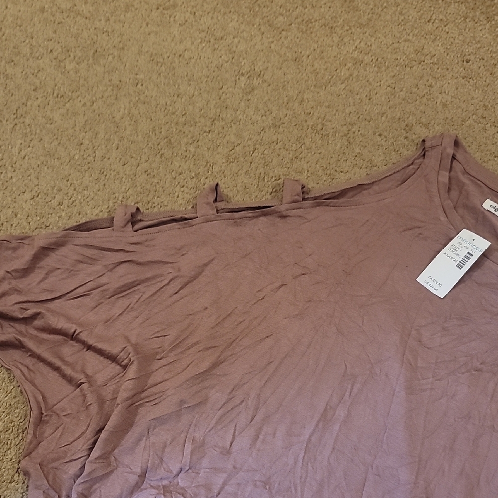 Maurices Dusty Mauve Short Sleeve Top - Picture 2 of 4